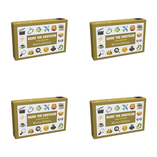 Name the Emoticon Flash Card Game Movie Edition Pack of 4