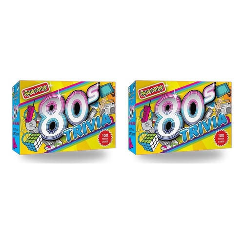 Awesome 80s Trivia Card Game 100 Trivia Cards Pack of 2