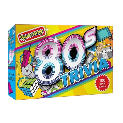 Awesome 80s Trivia Card Game 100 Trivia Cards