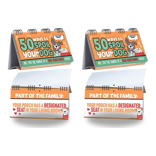 50 Ways to Spoil Your Dog Desktop Flip Book Pack of 2