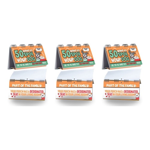 50 Ways to Spoil Your Dog Desktop Flip Book Pack of 3