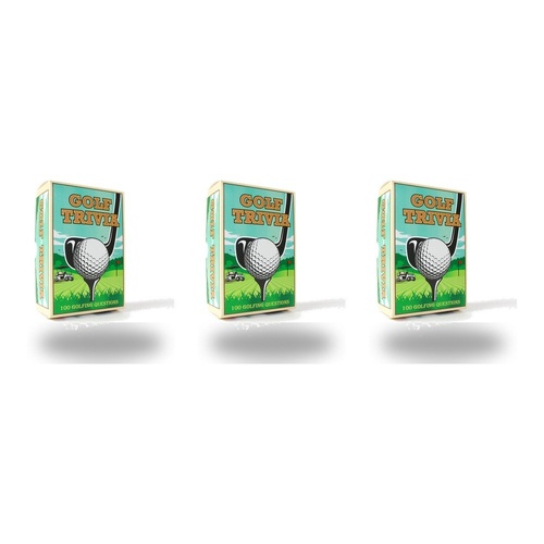 Novelty Gift Golf Trivia Card Game 100 Golfing Questions Pack of 3