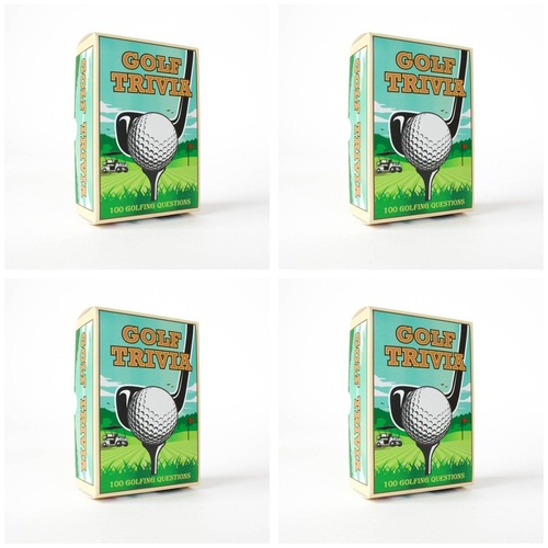 Novelty Gift Golf Trivia Card Game 100 Golfing Questions Pack of 4
