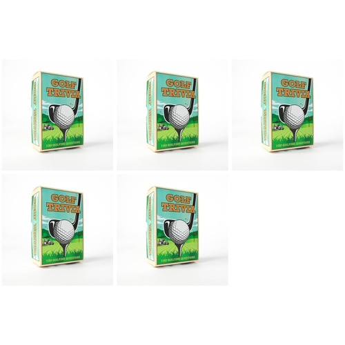 Novelty Gift Golf Trivia Card Game 100 Golfing Questions Pack of 5