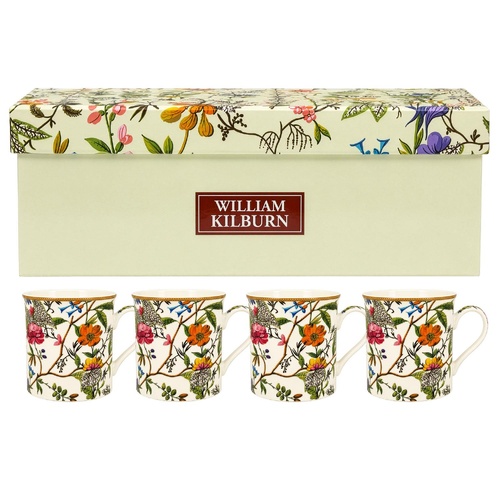 William Kilburn Bone China Mug Set of 4