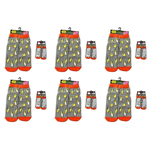 Feet Speak Beer Novelty Socks Bring Beer Soles One Size Fits All Pack of 6