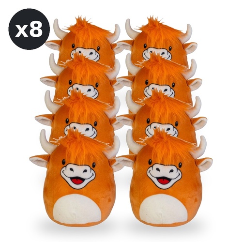 Smooshos Pal Highland Cow Plush Pack of 8