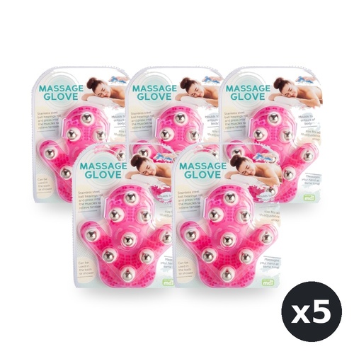 Novelty Gift Massage Glove Pink Pack of 5