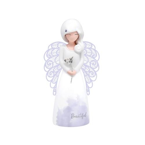 Angel Figurine Beautiful Purple 125mm