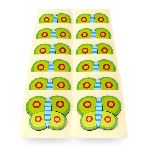 Chunky Butterfly Puzzle Pack of 12