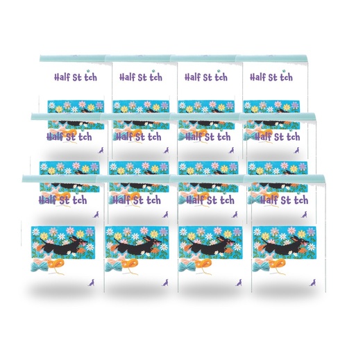 Dog Collective Half Stitch Kit Dachshund Finished Size 35 x 18.5cm Bundle of 12