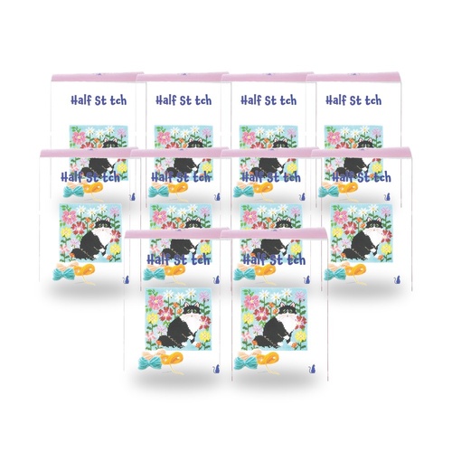 Cat Collective Half Stitch Kit Ragdoll Cat Finished Size 24.5 x 24.5cm Bundle of 10