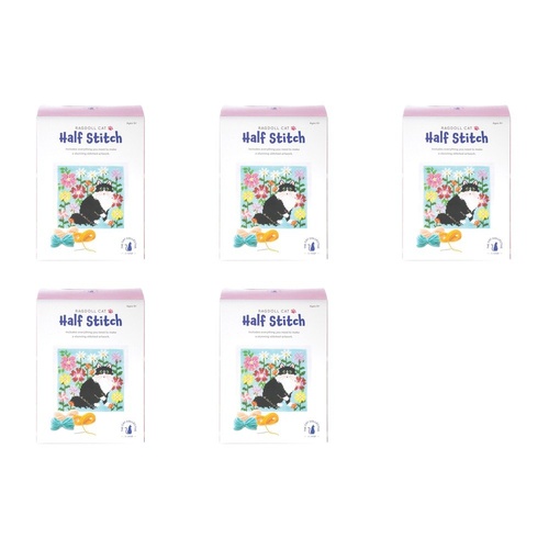 Cat Collective Half Stitch Kit Ragdoll Cat Finished Size 24.5 x 24.5cm Bundle of 5