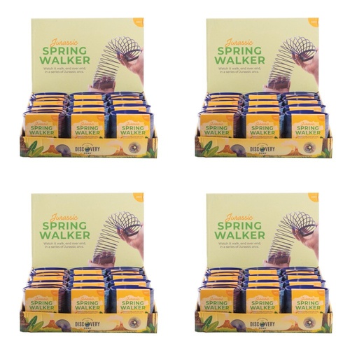 Discovery Zone Jurassic Spring Walker Coil Spring Toy Counter Display of 12 Bundle of 4