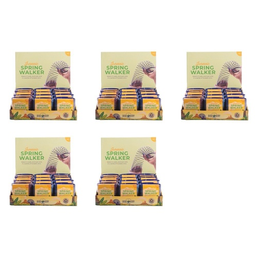 Discovery Zone Jurassic Spring Walker Coil Spring Toy Counter Display of 12 Bundle of 5