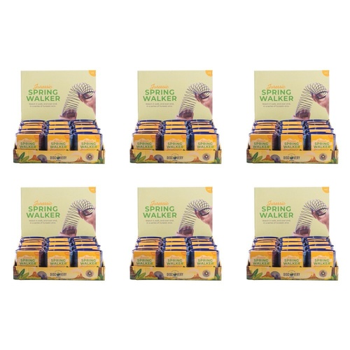Discovery Zone Jurassic Spring Walker Coil Spring Toy Counter Display of 12 Bundle of 6