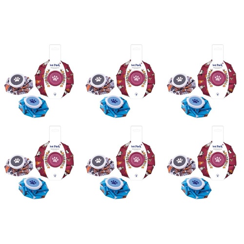 Cat Collective Ice Pack Cat Print Assorted Designs - Random Design and Colour Supplied Bundle of 6