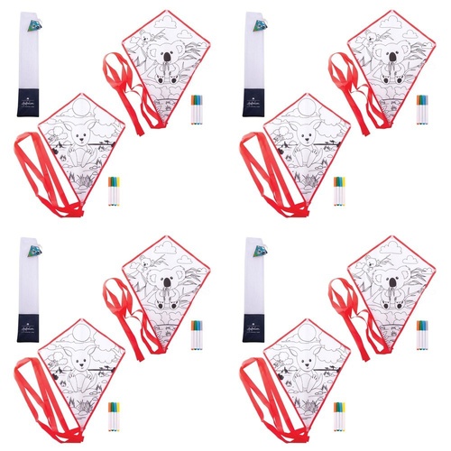 Colour Your Own Kite with Markers Australian Animals - Random Design Supplied Pack of 4