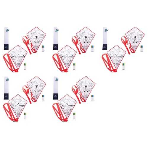 Colour Your Own Kite with Markers Australian Animals - Random Design Supplied Pack of 5