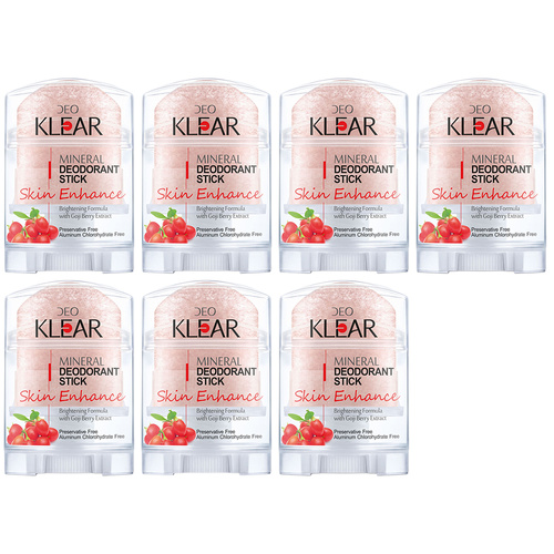 Deoklear Mineral Deodorant Skin Enhance Goji Berry 70g Aluminium Free 7 Pack