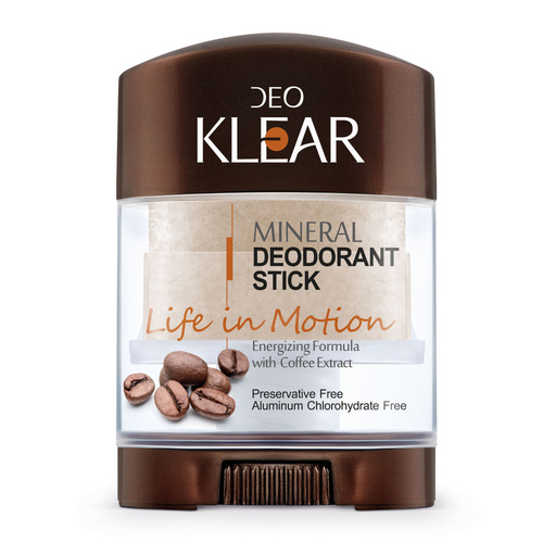 Deoklear Mineral Deodorant Life In Motion Coffee 70g Heavy Duty