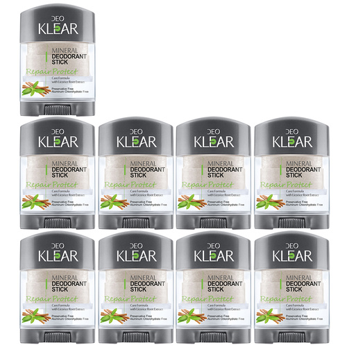 Deoklear Mineral Deodorant Repair Protect Licorice 70g Bundle 9 Pack