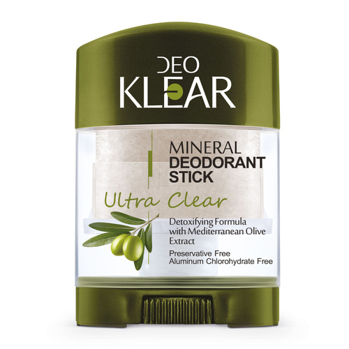 Deoklear Mineral Deodorant Ultra Clear Mediterranean Olive 70g Aluminum Free