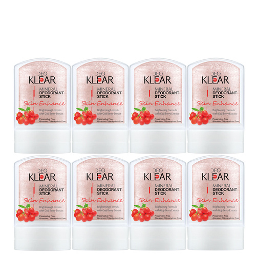 Deoklear Mineral Deodorant Skin Enhance Goji Berry 60g Pack of 8