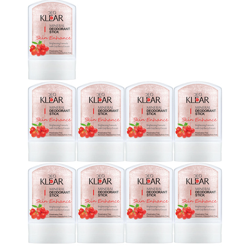 Deoklear Skin Enhance Mineral Deodorant Goji Berry 60g Pack of 9 Brightening