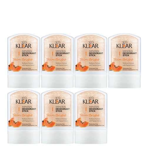 Deoklear Mineral Deodorant Skin Bright Papaya 60g x7 Aluminium Free Niacinamide