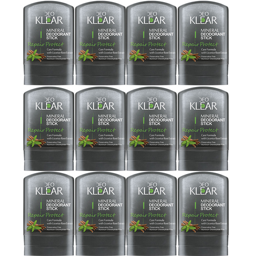 Deoklear Mineral Deodorant Repair Protect Licorice Extract 60g Pack of 12