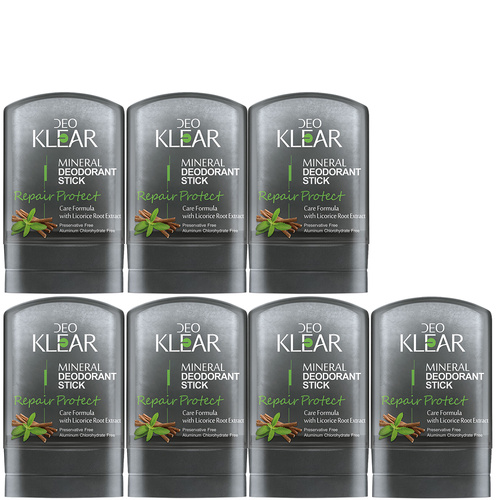 Deoklear Mineral Deodorant Repair Protect Licorice 60g Pack of 7 Aluminium Free