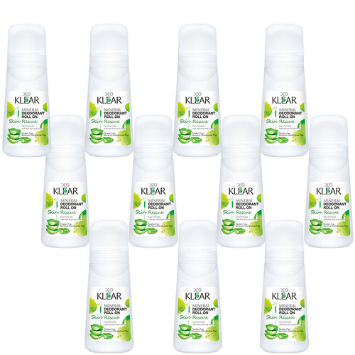 Deoklear Skin Rescue Mineral Deodorant Aloe Vera Roll On 100ml Pack 11
