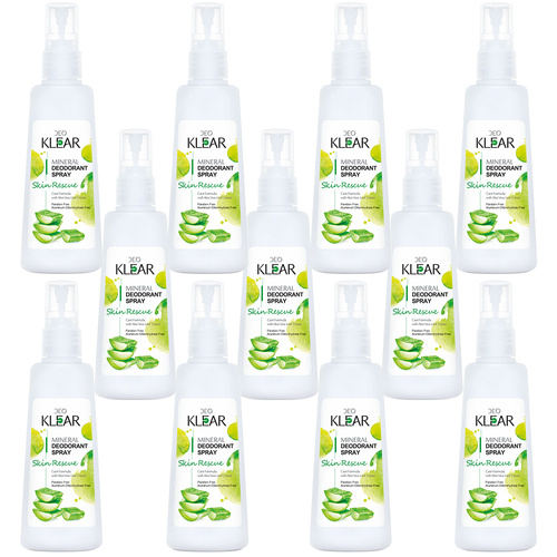 Deoklear Skin Rescue Aloe Vera Mineral Deodorant Spray 100ml Pack of 11