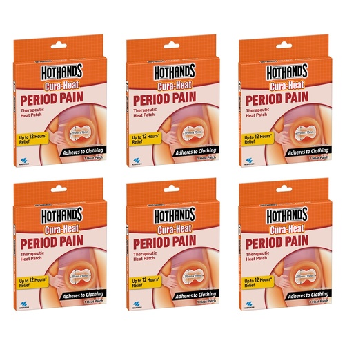 Hot Hands Cura-Heat Menstrual Cramp Pack x 6 Bundle of 6