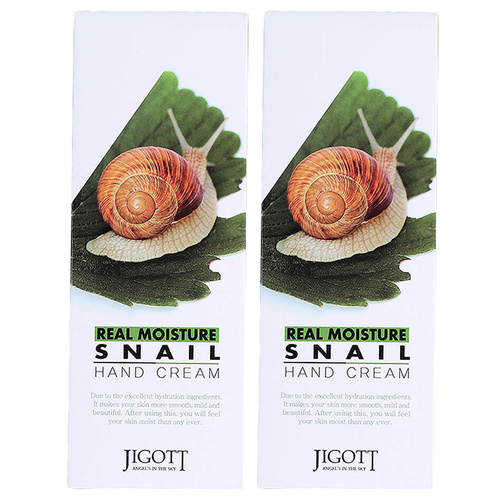 Jigott Real Moisture Snail Hand Cream 2 Pack 100ml Hydrating Repair Care