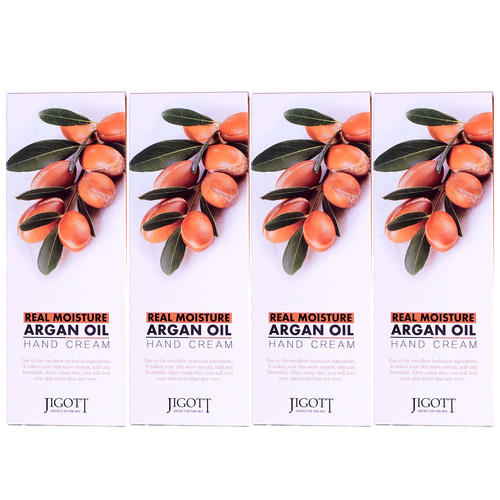 Jigott Real Moisture Hand Cream Argan Oil 4 x 100ml Nourishing Hydration