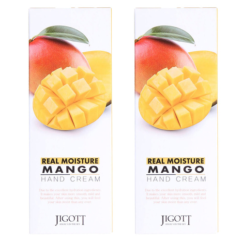 Jigott Real Moisture Mango Hand Cream 100ml Pack of 2 Nourishing Hydration