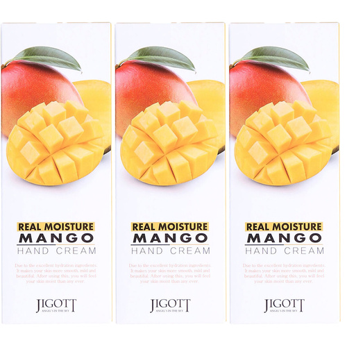 Jigott Real Moisture Mango Hand Cream 100ml Pack of 3 Nourishing Hydration