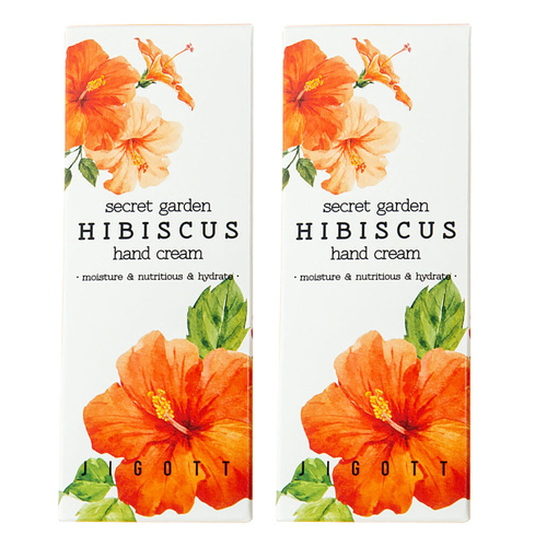 Jigott Secret Garden Hibiscus Hand Cream 100ml Pack of 2 Nourishing