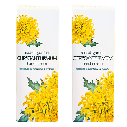 Jigott Secret Garden Chrysanthemum Hand Cream 100ml Pack of 2 Moisturising
