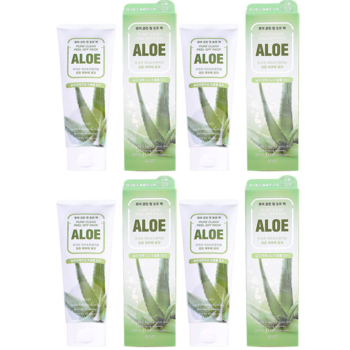 Jigott Aloe Peel Off Mask 180ml Deep Cleansing Face Mask Pack of 4