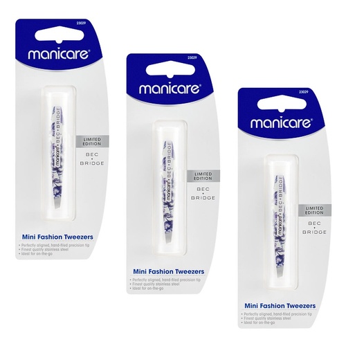 Manicare Mini Tweezer Assorted Colours x 3 Bundle of 3