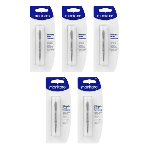 Manicare Ultimate Point Tweezers Pack of 5
