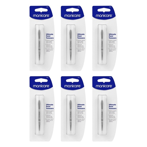 Manicare Ultimate Point Tweezers Pack of 6