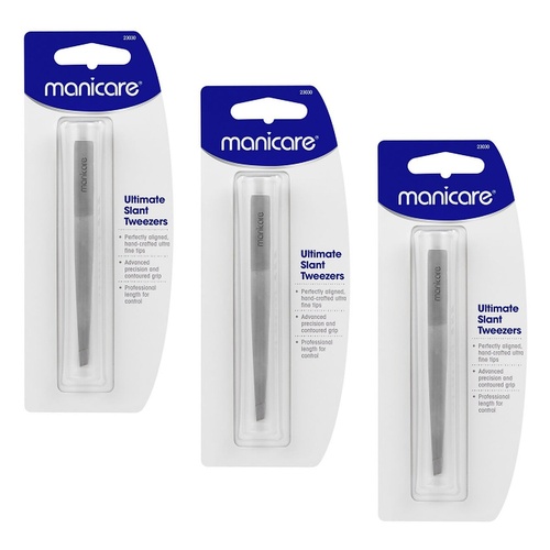 Manicare Ultimate Slant Tweezers x 3 Bundle of 3