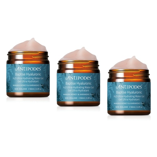 Antipodes Baptise H20 Ultra Hydrating Water Gel 60mL Pack of 3