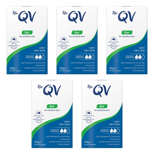 Ego QV Cleansing Bar 100g Pack of 5