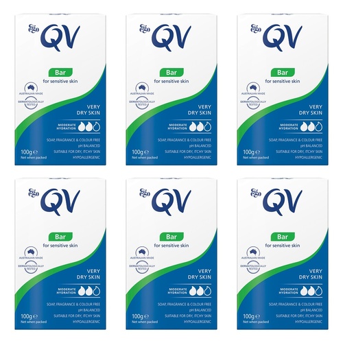 Ego QV Cleansing Bar 100g Pack of 6