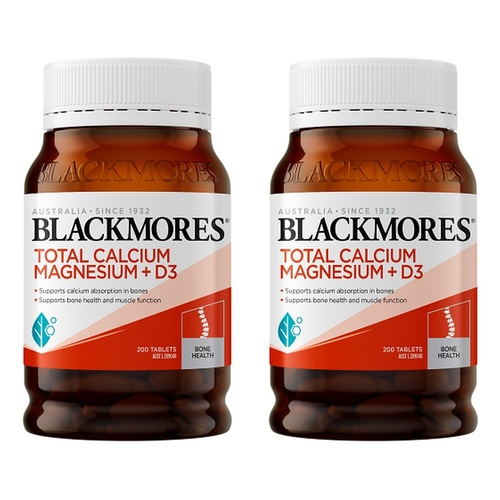 Blackmores Total Calcium Magnesium + D3 200 Tablets Pack of 2